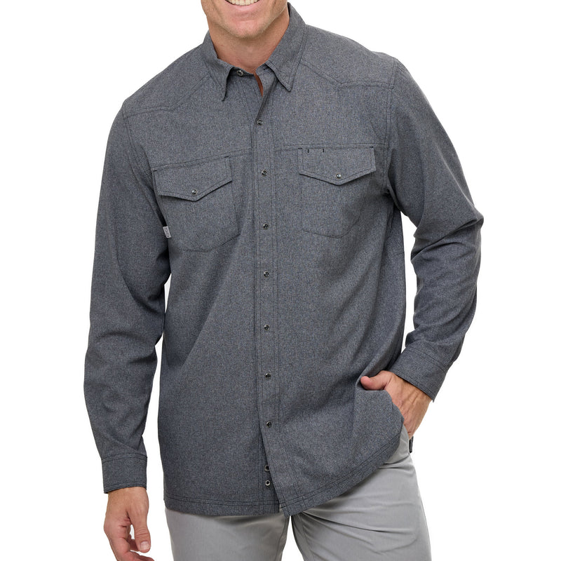 Caviar Pearl Snap Shirt | Long Sleeve-1