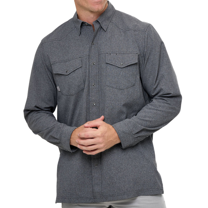 Caviar Pearl Snap Shirt | Long Sleeve-9
