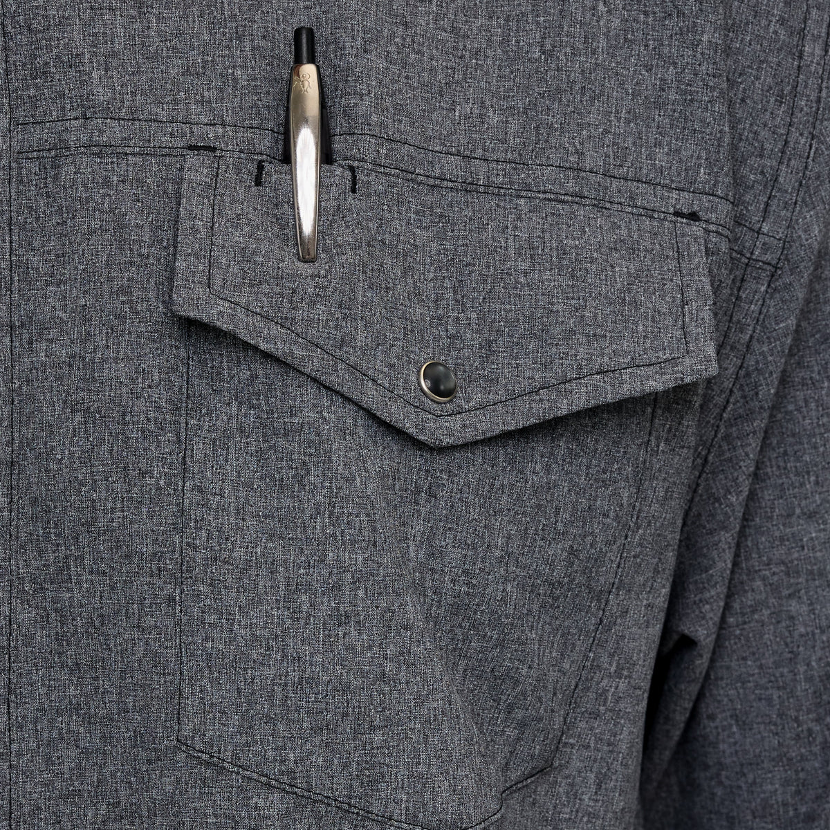 Caviar Pearl Snap Shirt | Long Sleeve-6