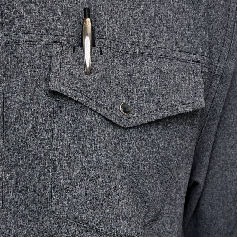 Caviar Pearl Snap Shirt | Long Sleeve-6
