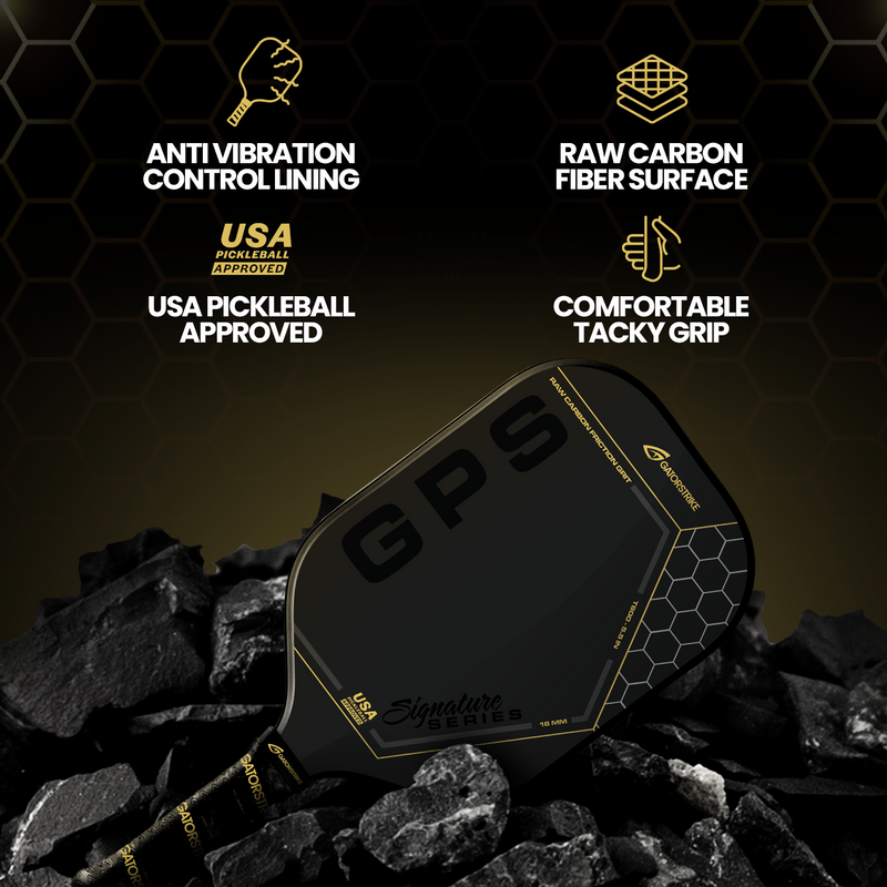 Gold Pro Power T800 Power (16mm) Raw Carbon Fiber Weave Grit-3