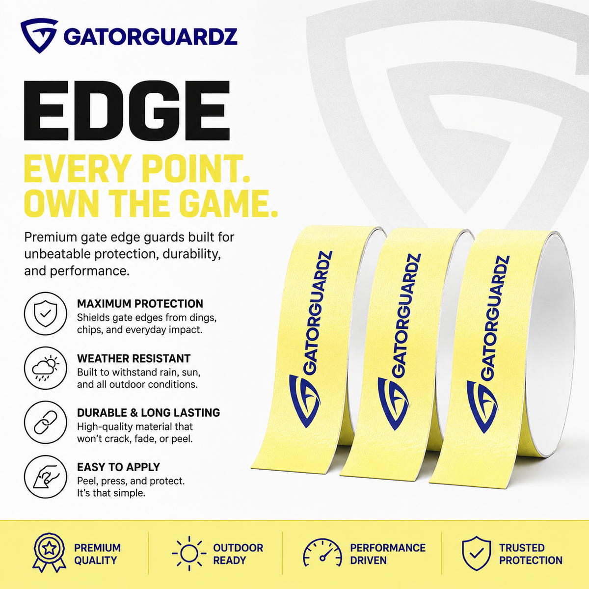 Pickleball Paddle Edge Guard Tape — Chip & Scratch Protection (3-Pack)-2