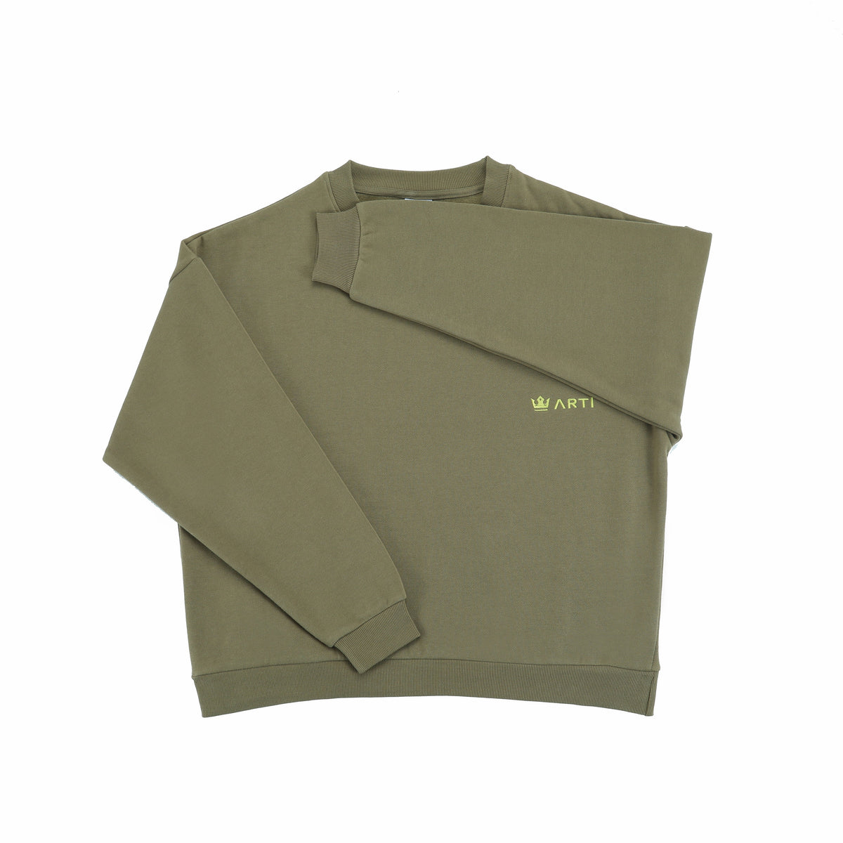 ARTI “Let’s Play” Heavyweight Crewneck – Olive Green