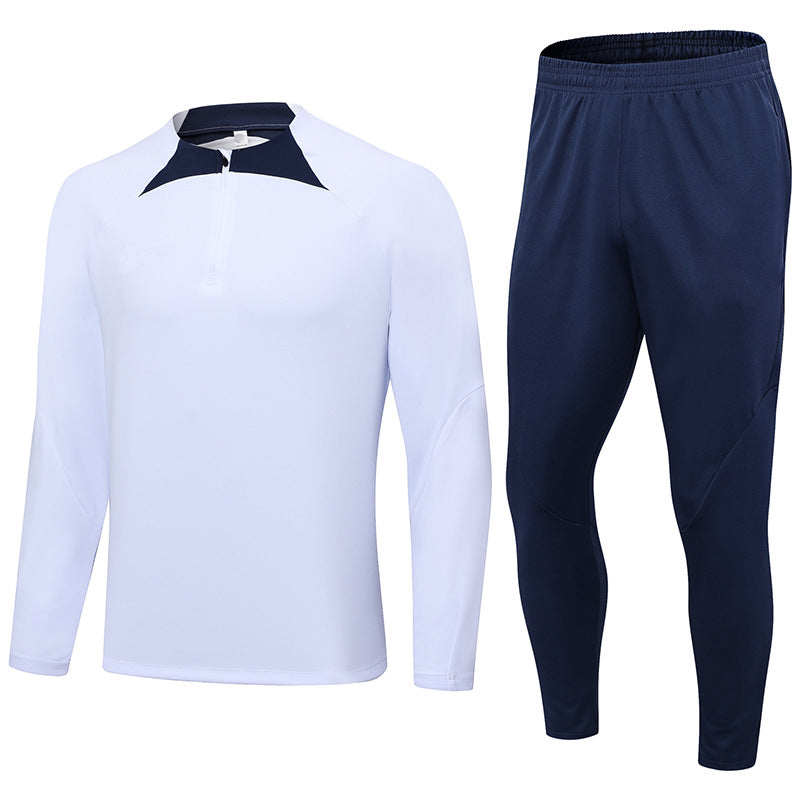Two Tone 1/4 Zip Training Suit White