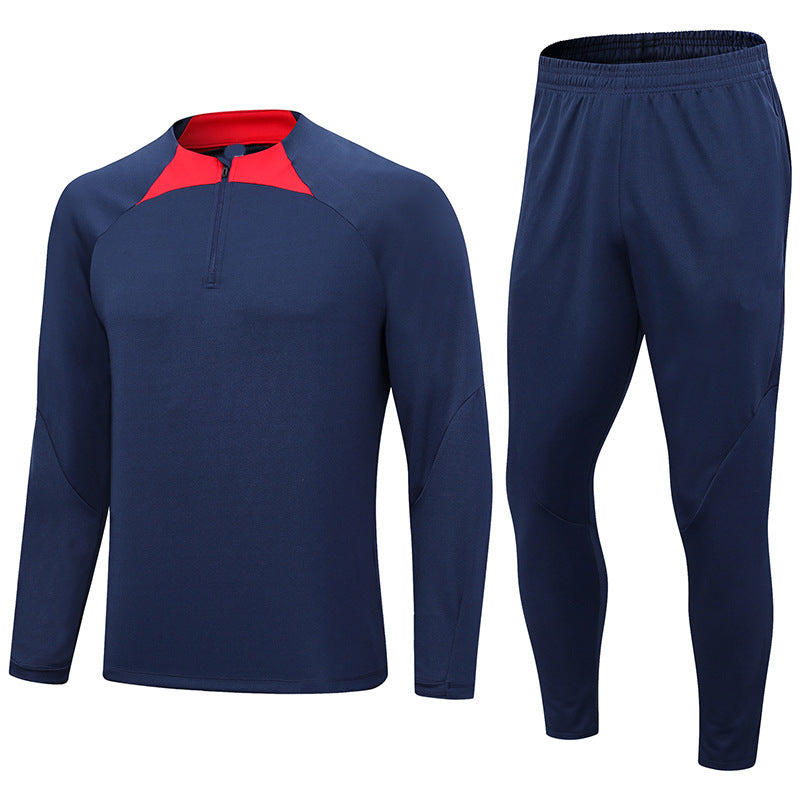 Two Tone 1/4 Zip Training Suit Royal Blue