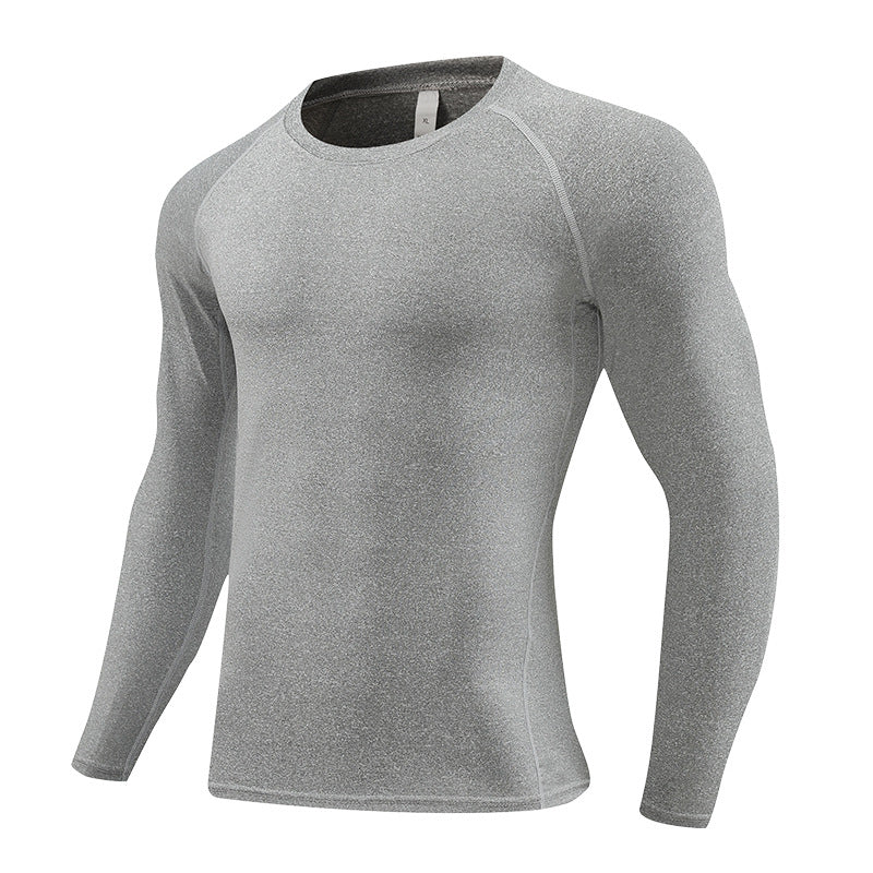 Compression Long Sleeve Training Top Grey-1