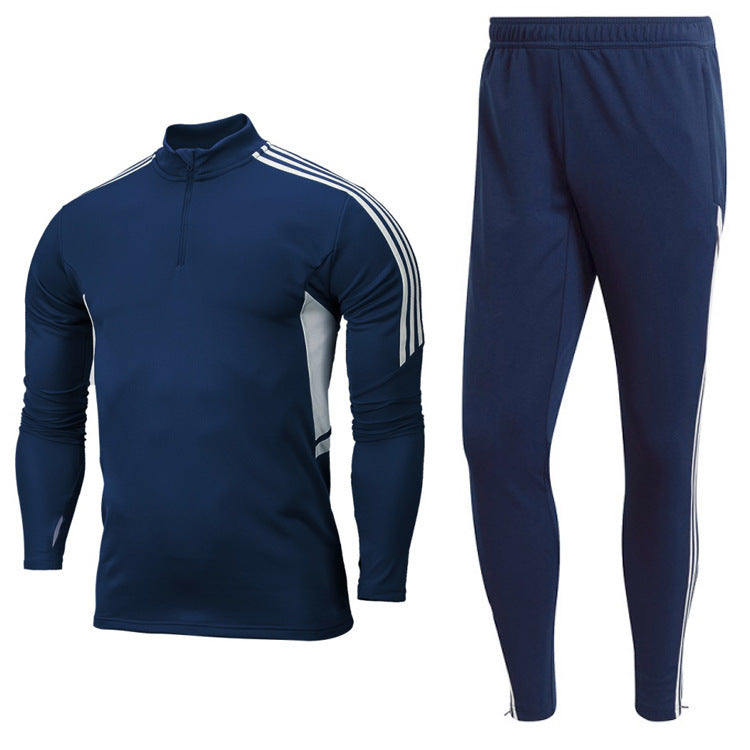 Half Stripe 1/4 Zip Training Suit Royal Blue