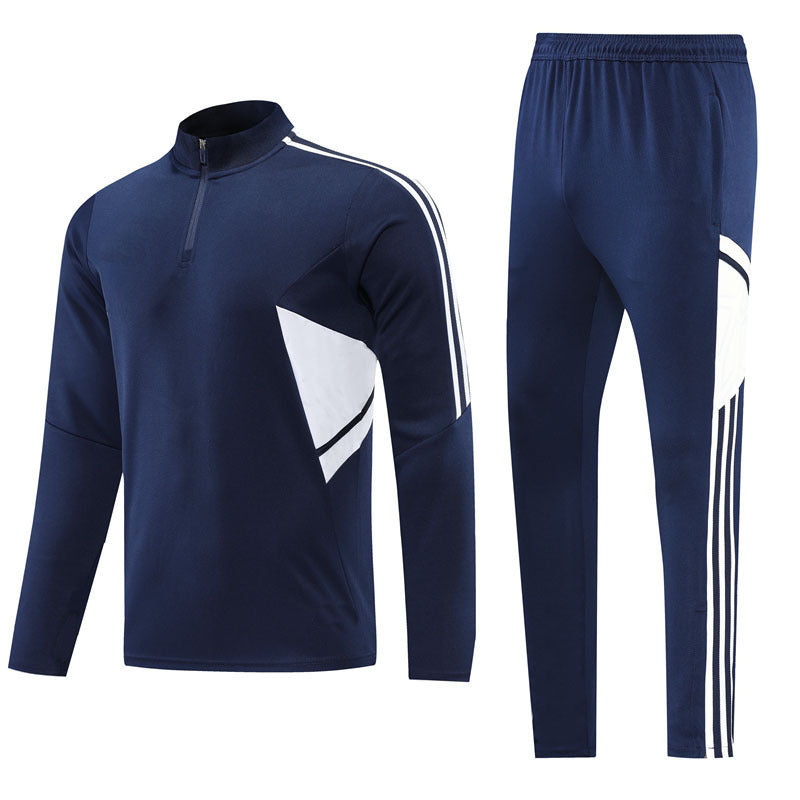 Angle 1/4 Zip Training Suit Blue
