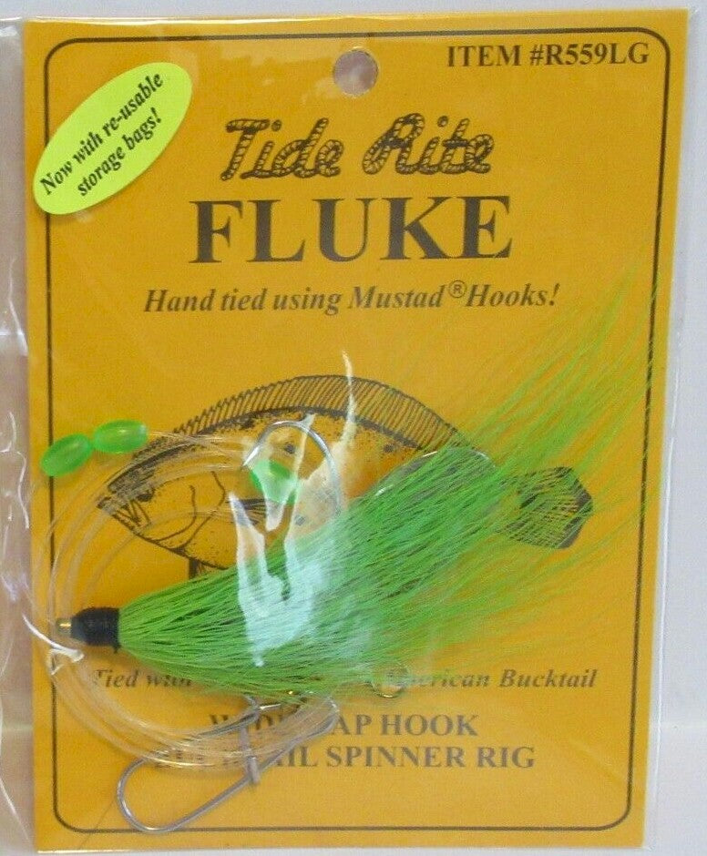 Tide Rite R559 Wide Gap Hook Bucktail Spinner Fluke Rig-4