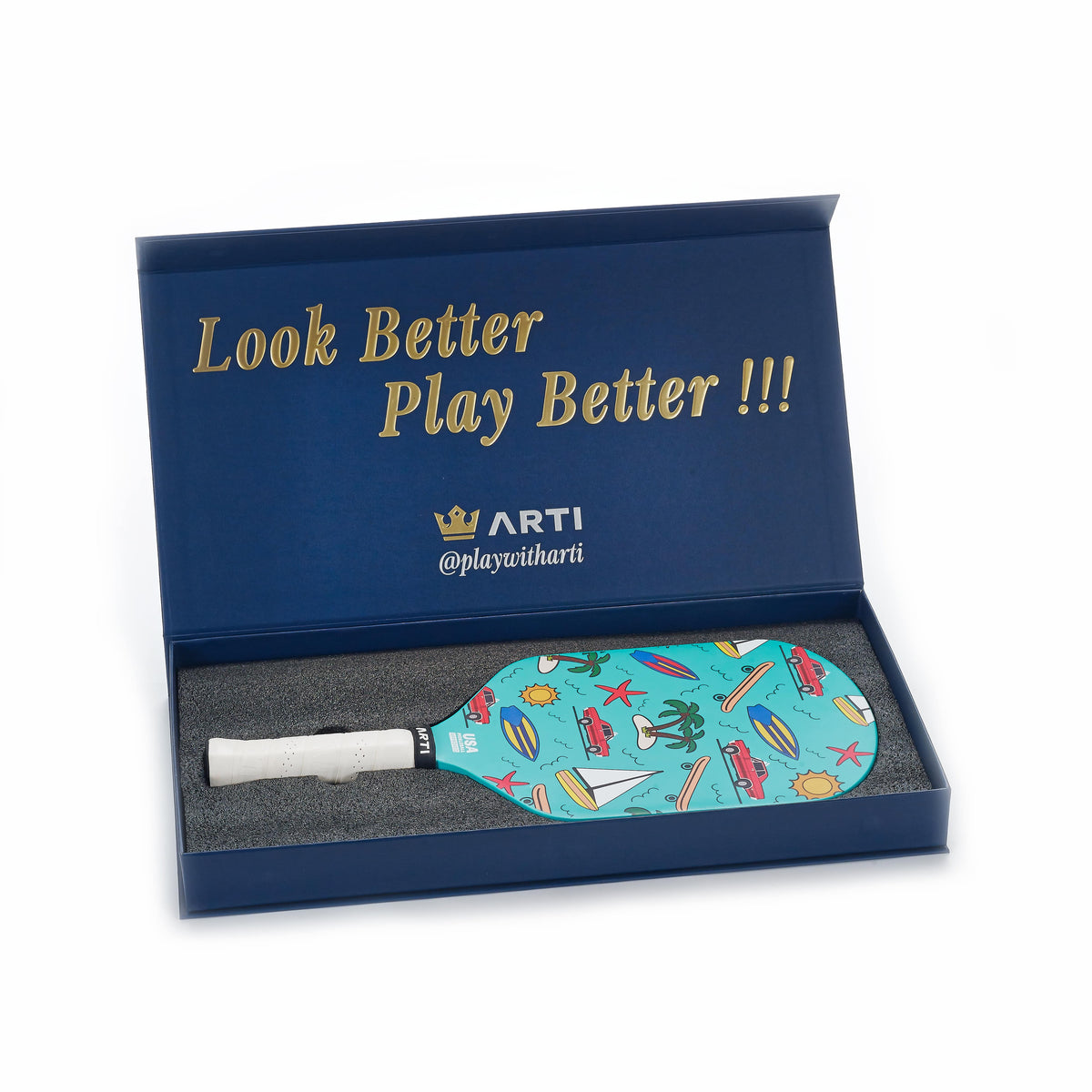 ARTI 16mm T700 Carbon Fiber "CALIFORNIA" Pickleball Paddle - USA Pickleball Approved-4