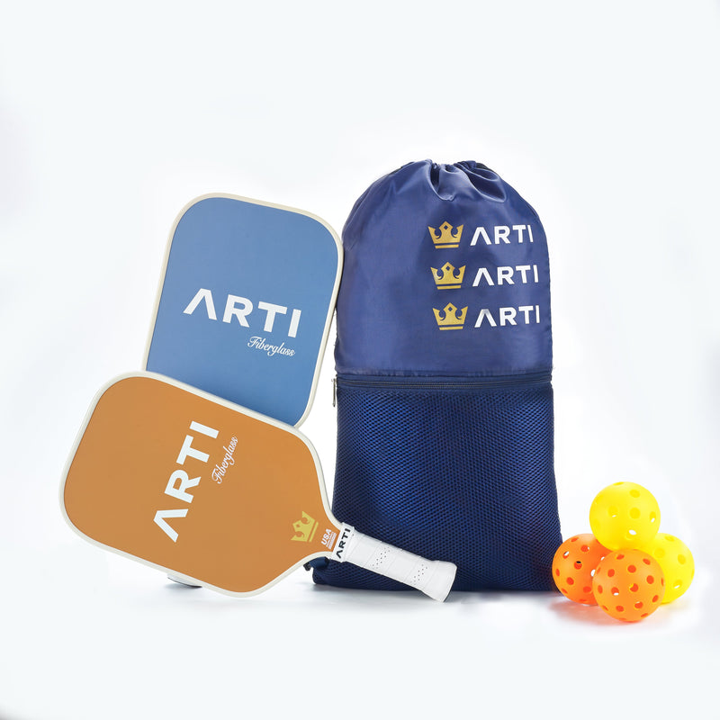 Pickleball Gift Set for 2: 2 Paddles, 4 Balls + Carry Bag | ARTI "Horizon Duo" Beginner Starter Set, USA Pickleball Approved-5