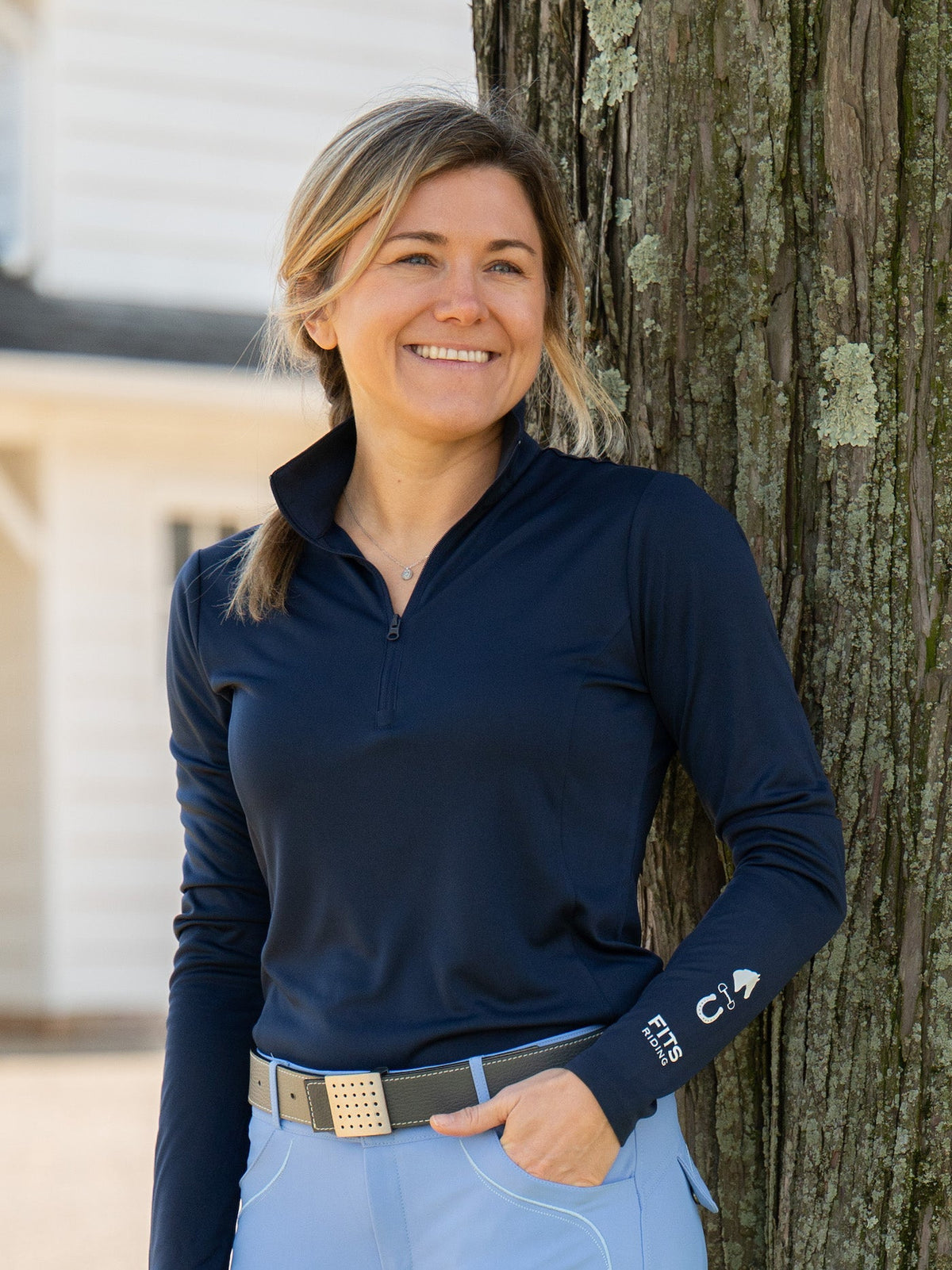 FITS Trio Graphic 1/4 Zip Long Sleeve-1