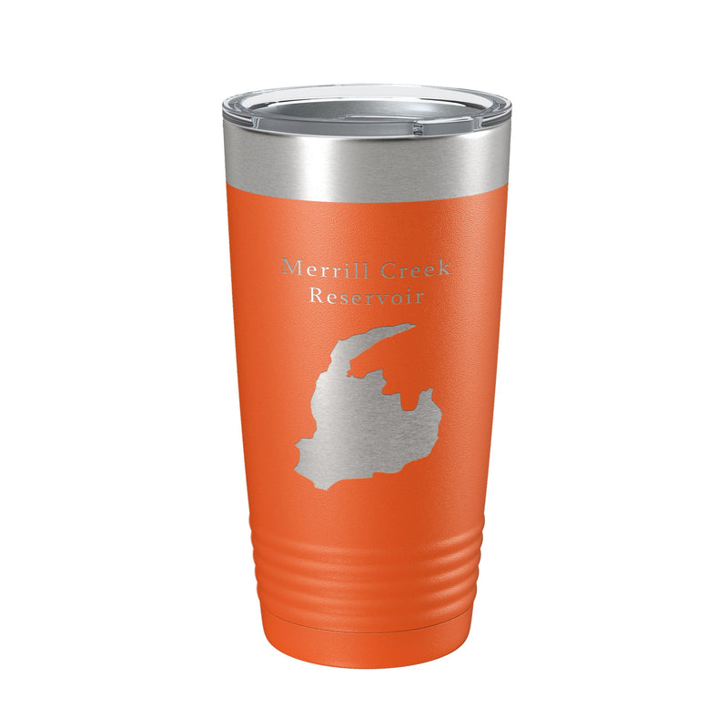 Merrill Creek Reservoir Tumbler Lake Map Travel Mug Insulated Laser Engraved Coffee Cup New Jersey 20 oz-10