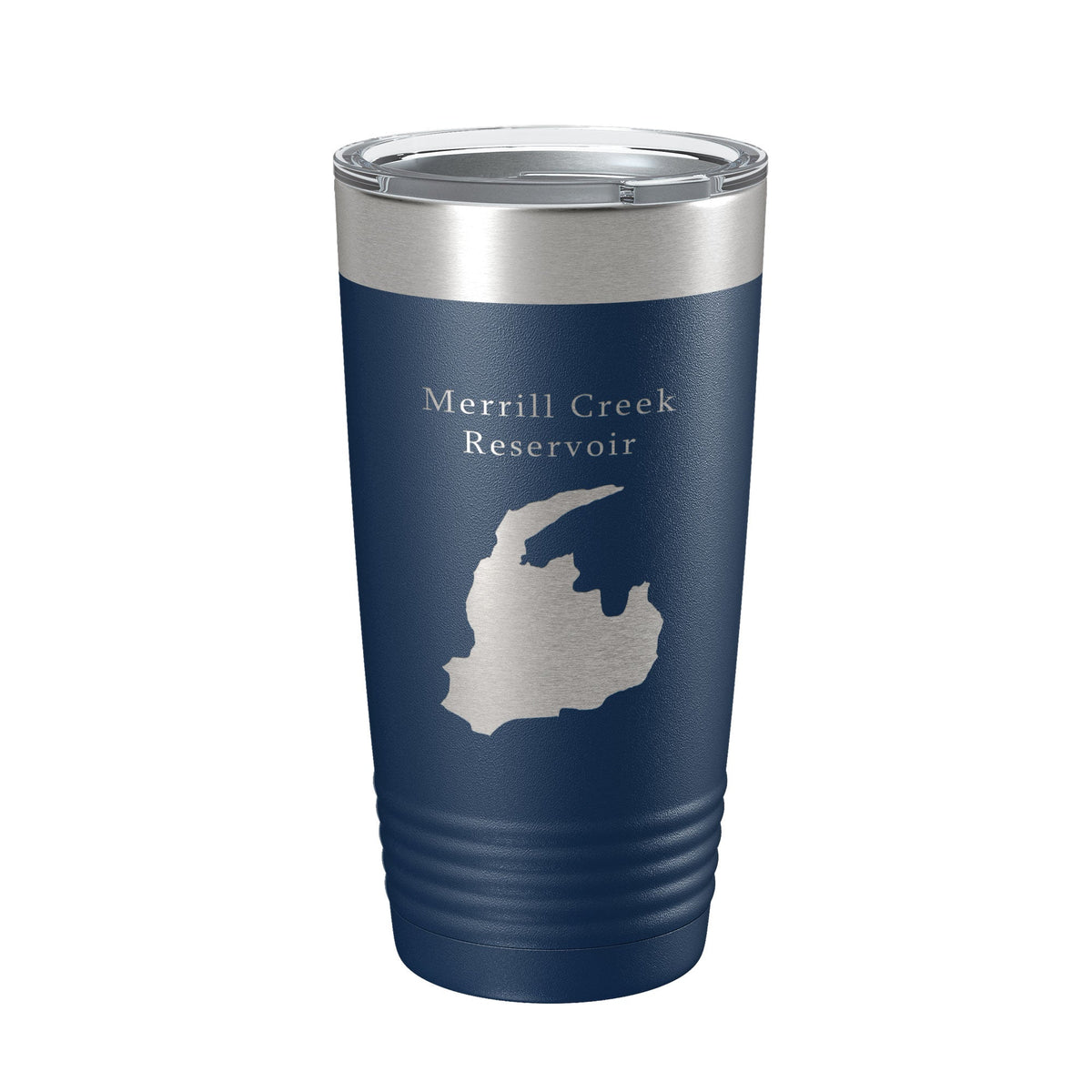 Merrill Creek Reservoir Tumbler Lake Map Travel Mug Insulated Laser Engraved Coffee Cup New Jersey 20 oz-17