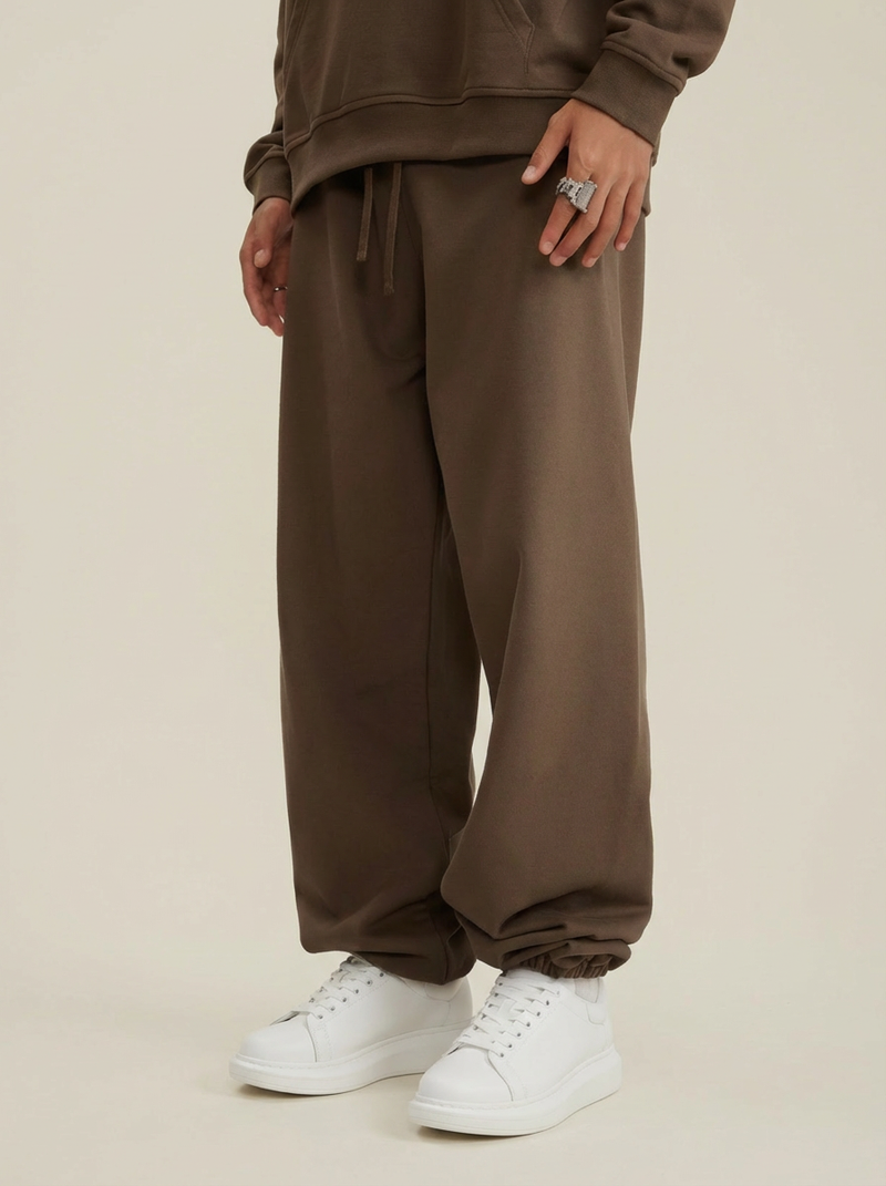 Apollo Heavyweight Cotton Brown Sweatpants-5