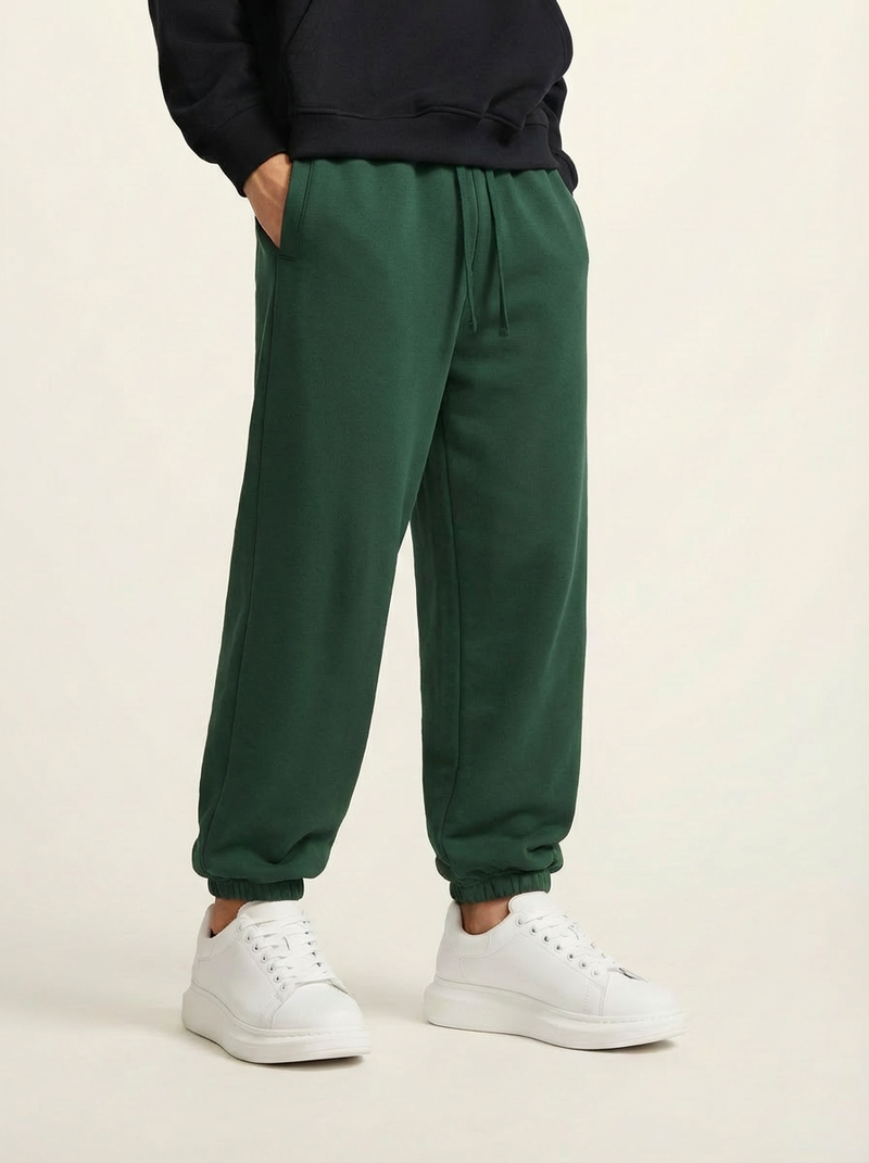 Apollo Heavyweight Cotton Green Sweatpants-5