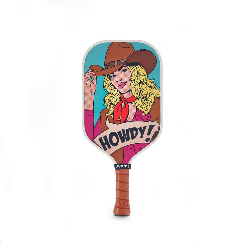ARTI 16mm T700 Carbon Fiber Kristen & Kristy "HOWDY" Pickleball Paddle - USA Pickleball Approved-5
