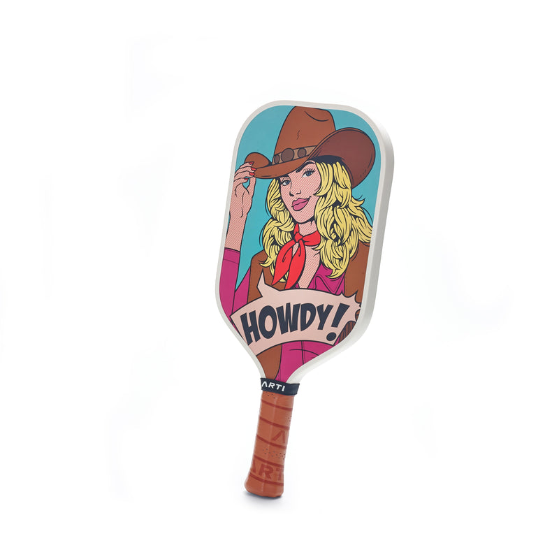 ARTI 16mm T700 Carbon Fiber Kristen & Kristy "HOWDY" Pickleball Paddle - USA Pickleball Approved-1