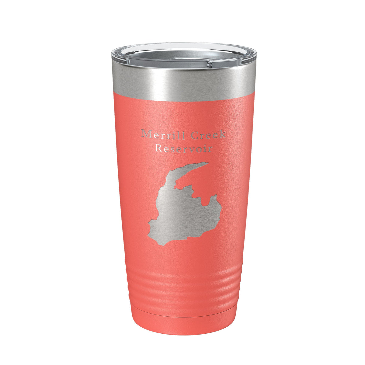 Merrill Creek Reservoir Tumbler Lake Map Travel Mug Insulated Laser Engraved Coffee Cup New Jersey 20 oz-3