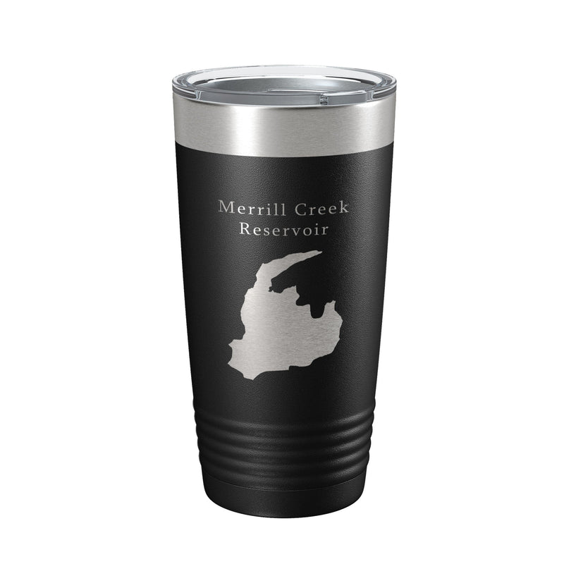 Merrill Creek Reservoir Tumbler Lake Map Travel Mug Insulated Laser Engraved Coffee Cup New Jersey 20 oz-20