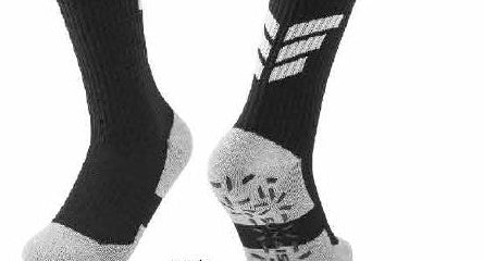 Sunais Silicone Grip Crew Sock black