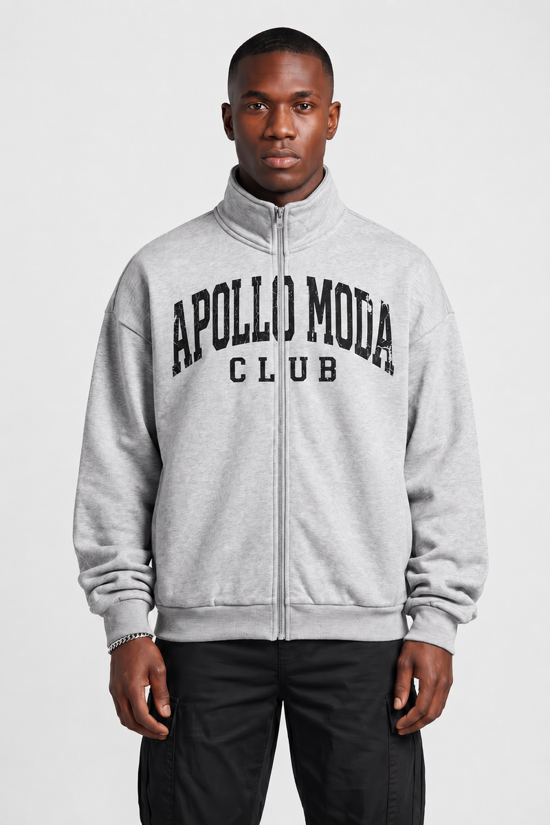Club Collegiate Oversized Full-Zip Sweatshirt-1