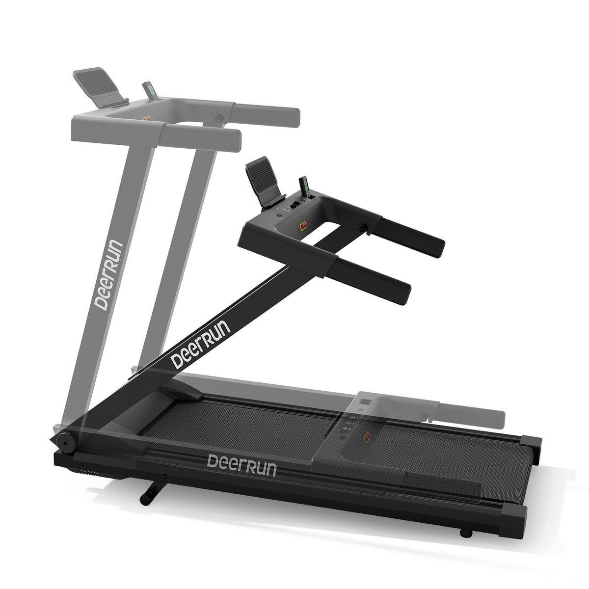 DeerRun All-New 2026 A1 Pro Move+ Smart Foldable Treadmill with 6% Incline & NFC | 350 lbs, 10 mph, Black-24