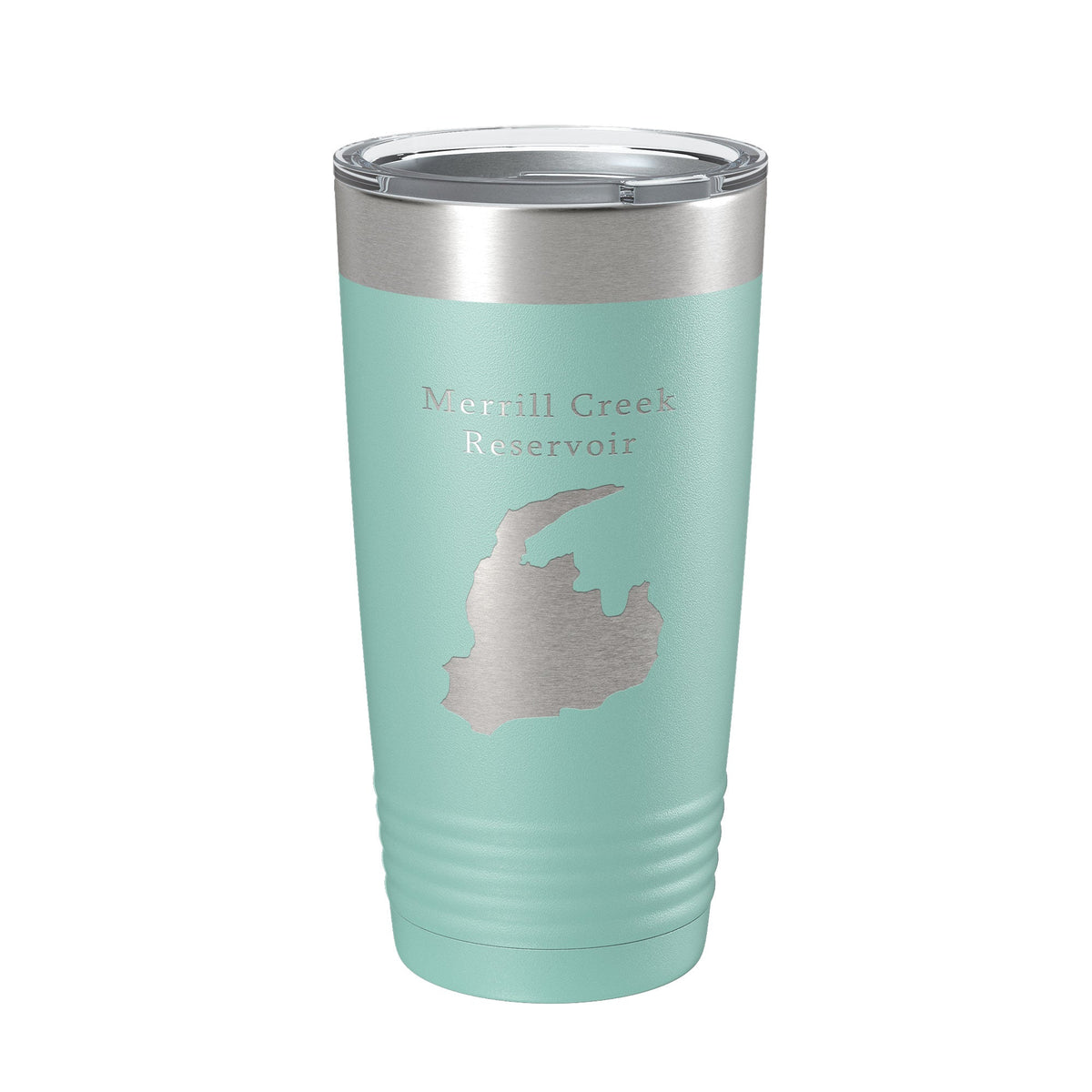 Merrill Creek Reservoir Tumbler Lake Map Travel Mug Insulated Laser Engraved Coffee Cup New Jersey 20 oz-1