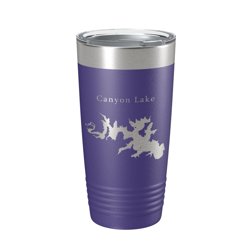 Canyon Lake Map Tumbler Travel Mug Insulated Laser Engraved Coffee Cup Texas 20 oz-4