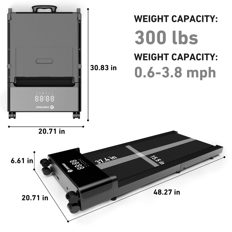 DeerRun Z20 Foldable Walking Pad Treadmill – Ultra Compact with LED Display-23