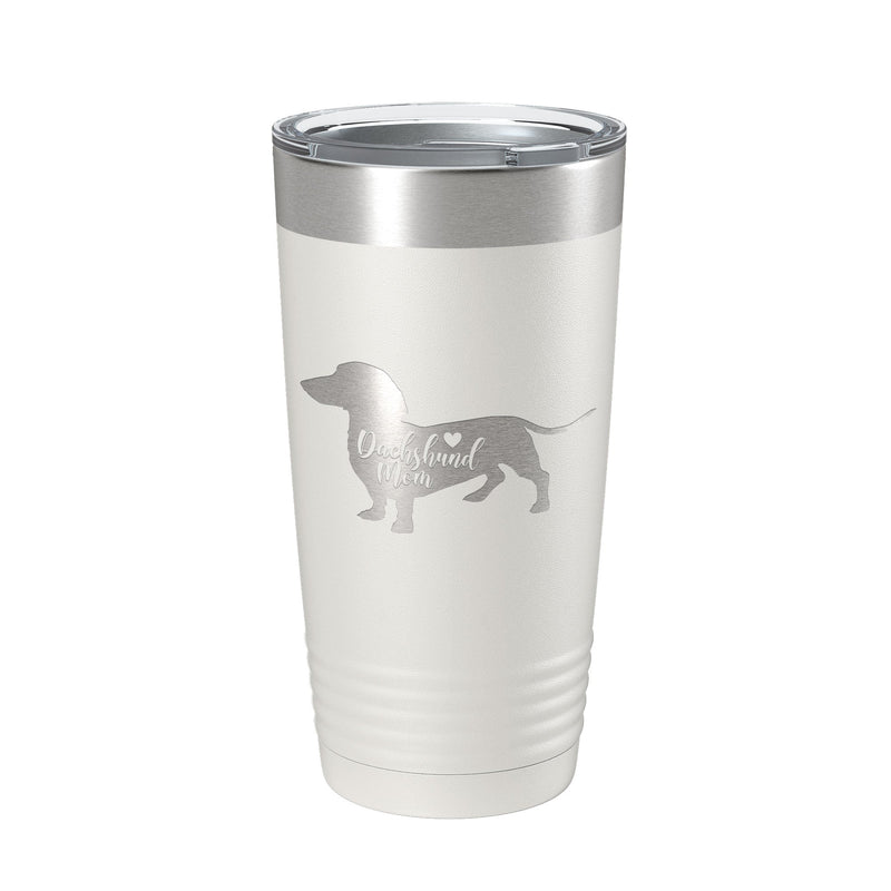 Dachshund Mom Tumbler Dog Travel Mug Gift Insulated Laser Engraved Coffee Cup 20 oz-1