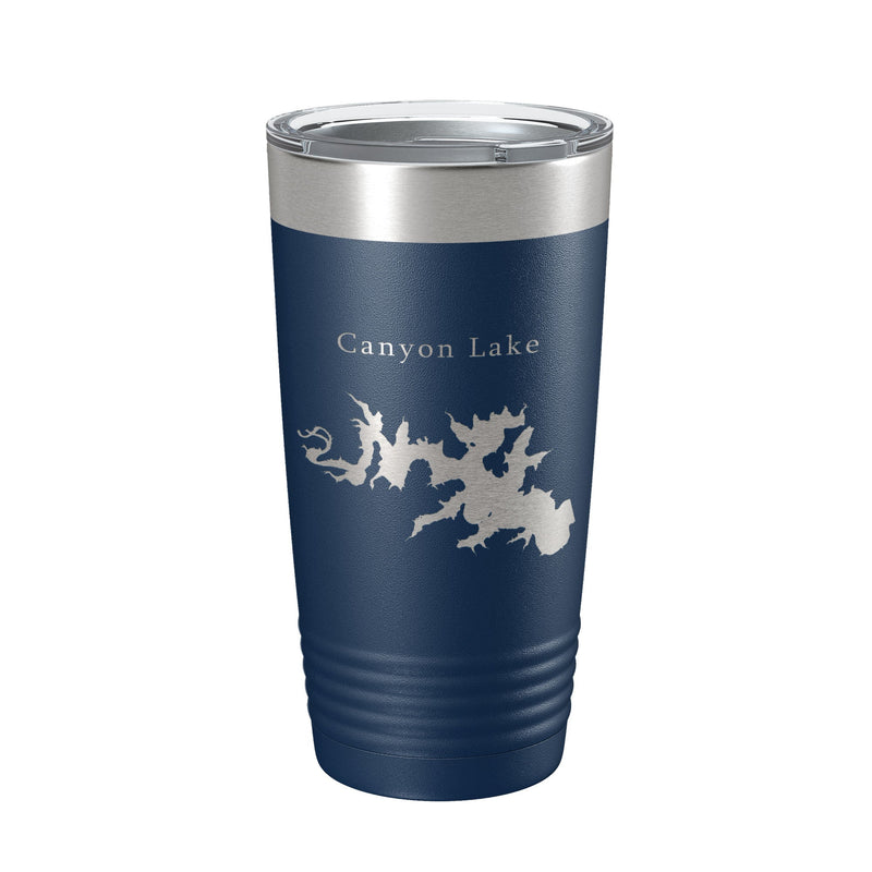 Canyon Lake Map Tumbler Travel Mug Insulated Laser Engraved Coffee Cup Texas 20 oz-11