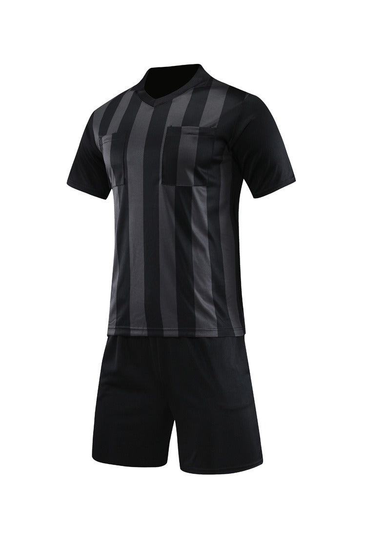 Referee Uniform Striped Black Top