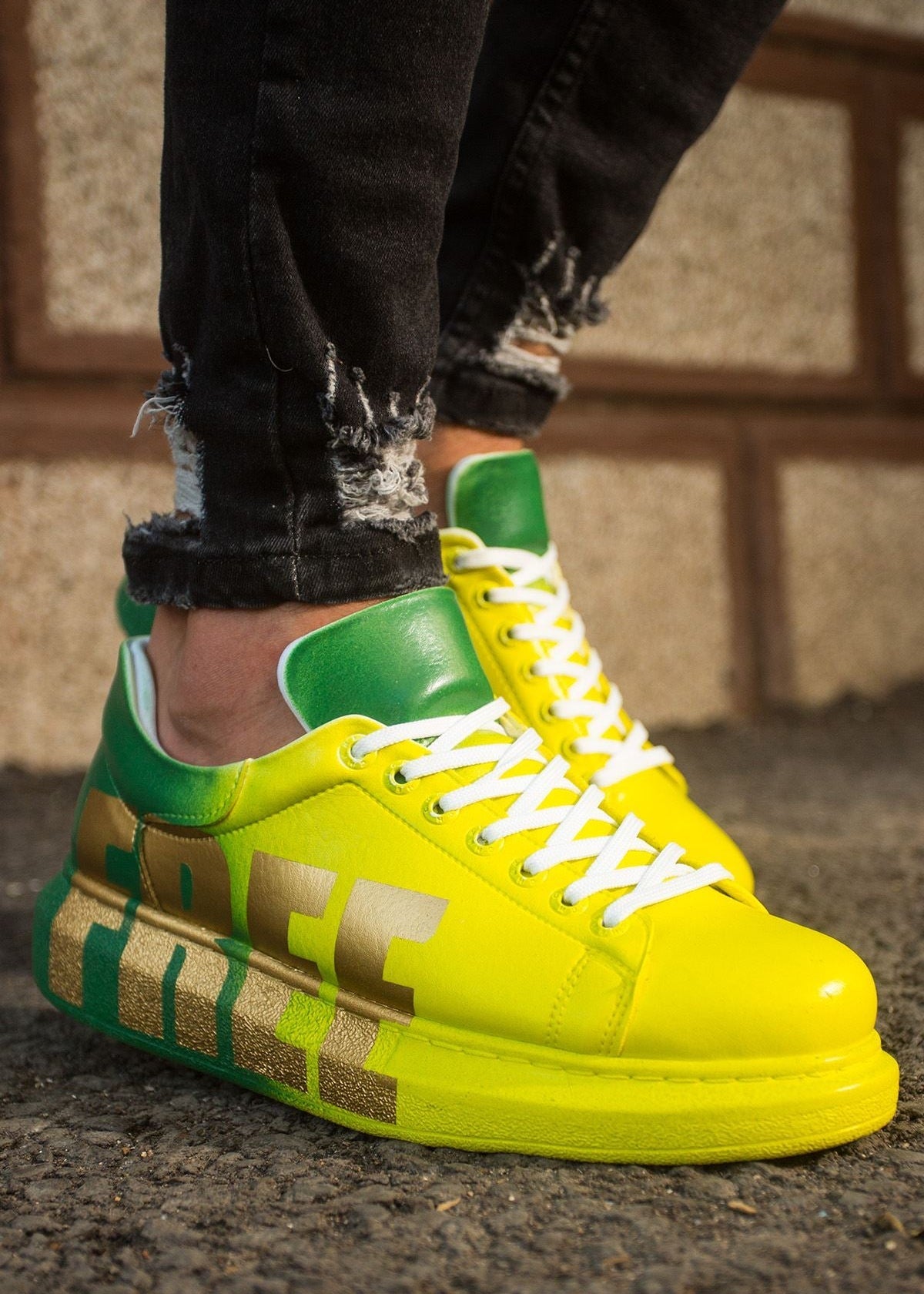 Men's Genova "FREE" Yellow/Green-6