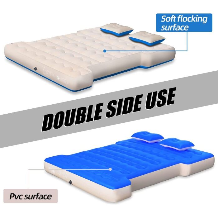 5.5-5.8ft Pickup Truck Bed Air Mattress Beige-4