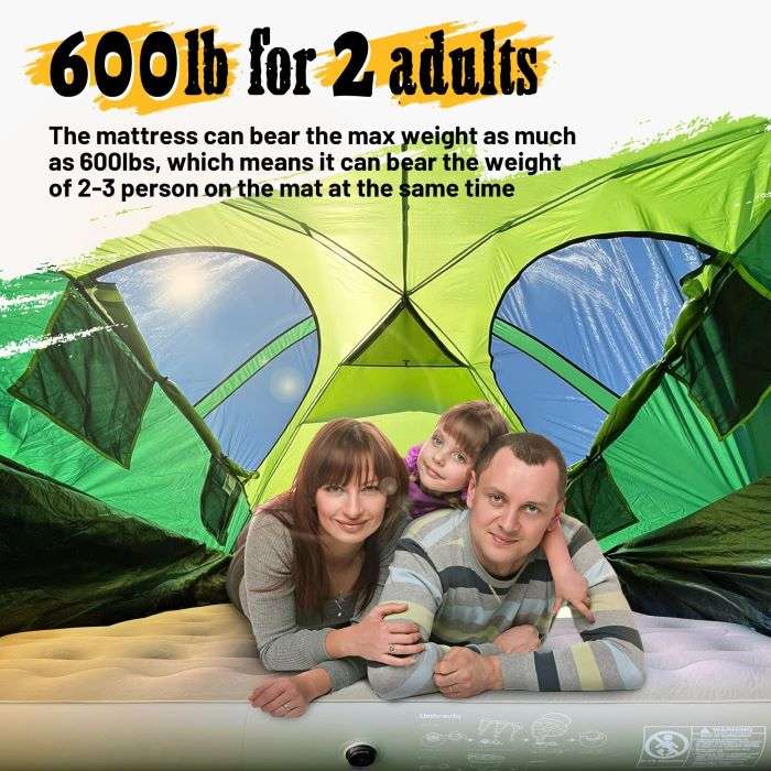 5.5-5.8ft Pickup Truck Bed Air Mattress Beige-6