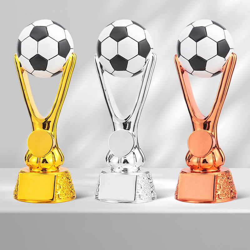 Cross Painted Football Trophy
