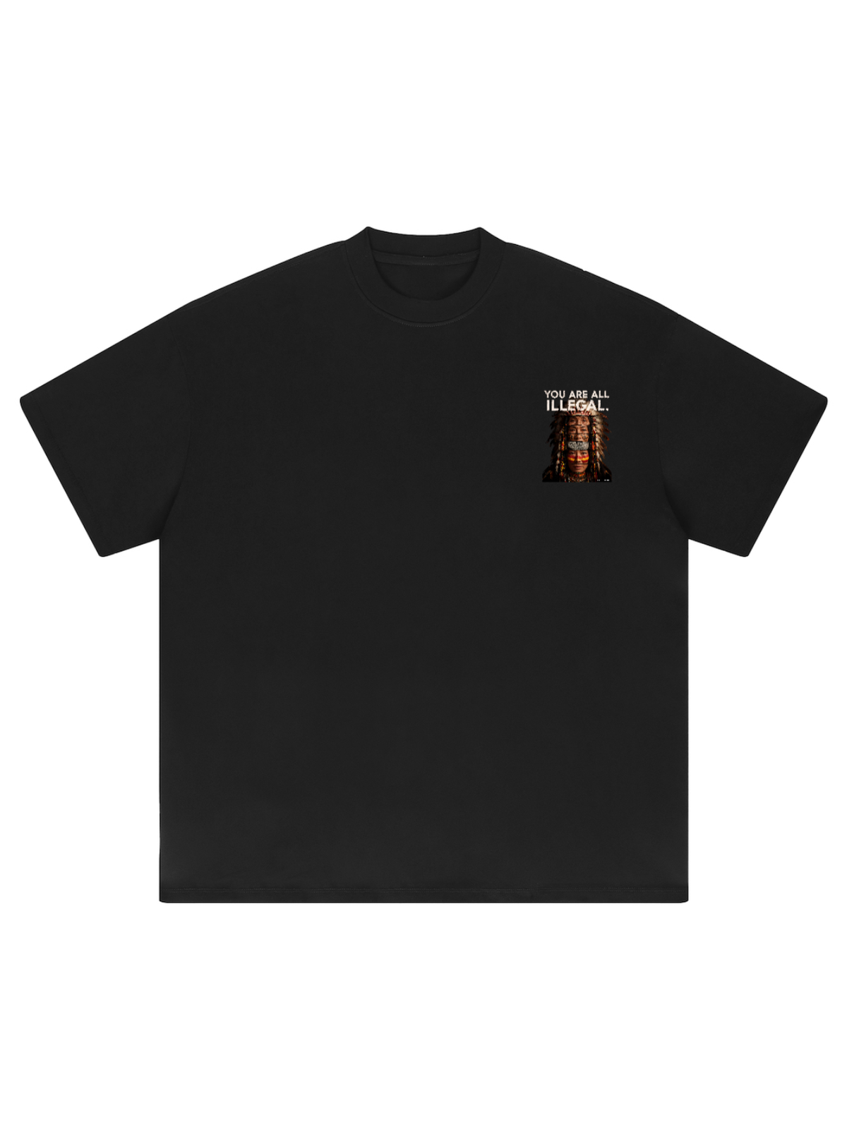 'You Are All Illegal' Oversized Heavyweight Graphic Tee-3