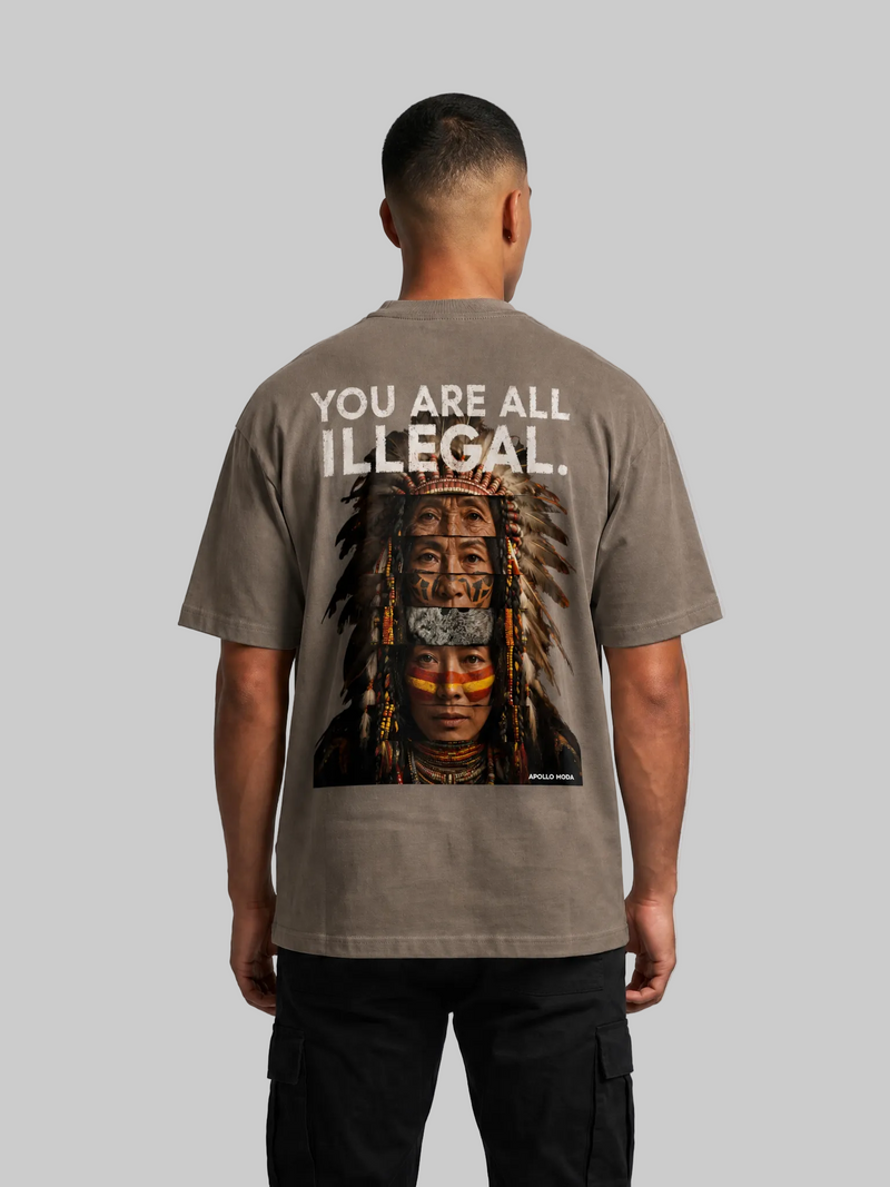 'You Are All Illegal' Oversized Heavyweight Graphic Tee-1