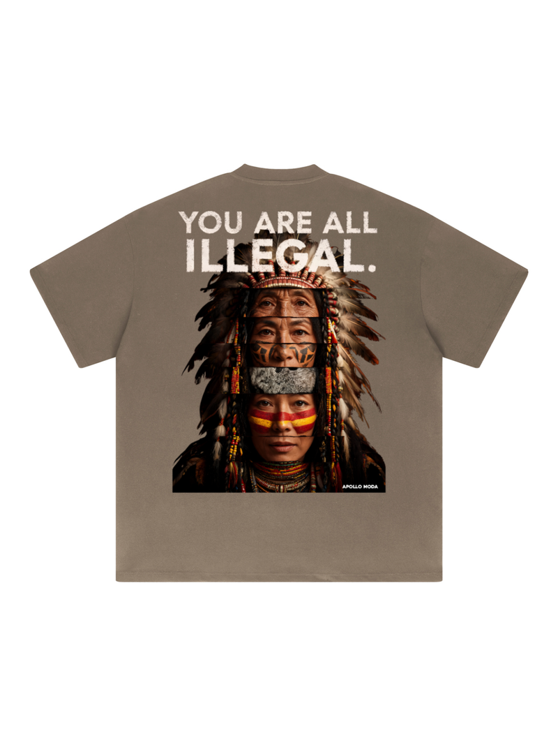 'You Are All Illegal' Oversized Heavyweight Graphic Tee-2