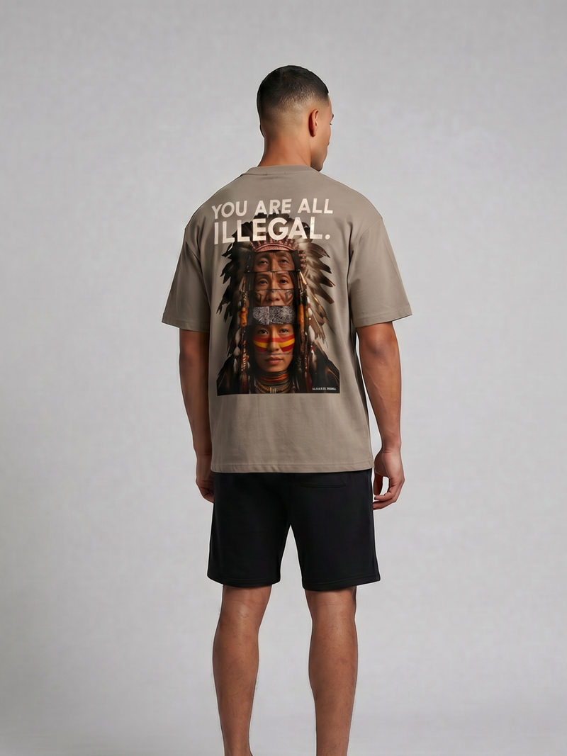 'You Are All Illegal' Oversized Heavyweight Graphic Tee-5